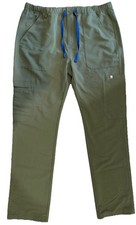 FIGS Cairo Cargo Scrub Pant Moss Green Mens Size Large
