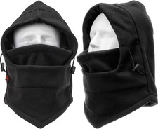 Boao 2 Pack Balaclava Ski Face Mask for Men Women Windproof Black