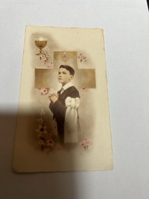 SANTINO HOLY CARD MEMORY OF FIRST COMMUNION