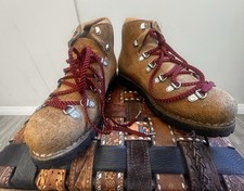 NOS 70 s VTG Waffle Stompers Italian BASS Leather Mountaineering Boots 8M/9.5W