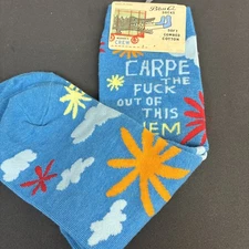 Blue Q Women's Socks Carpe The F**k Out Of This Diem Size 5-10 NEW