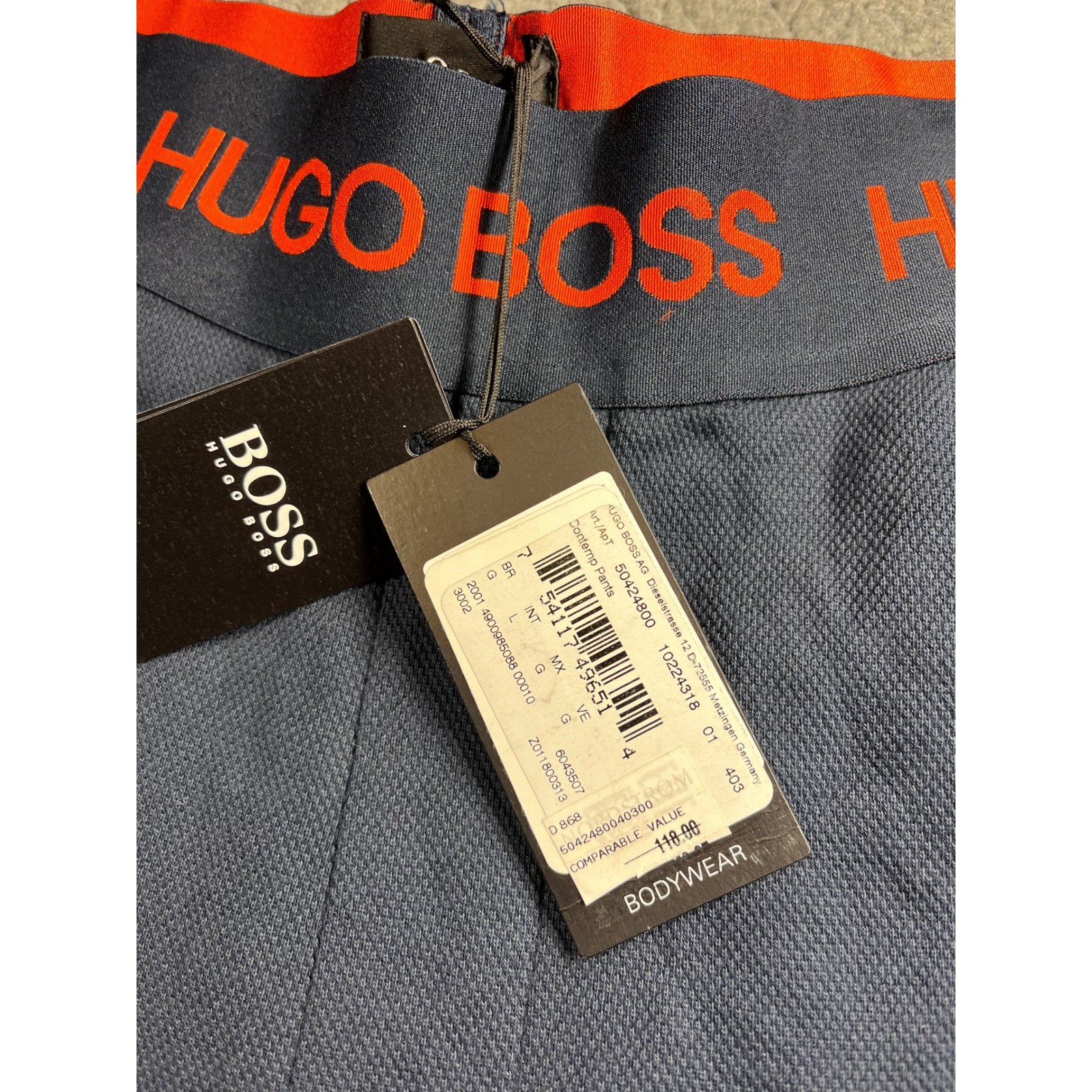 Hugo Boss Mens Bodywear Lounge Pants Navy Blue Logo Waistband Joggers 50424800 L thumbnail 3