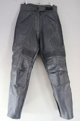 PROTO KLASSISCHE SCHWARZE RINDSLEDER BIKER HOSE GRÖSSE 14 TAILLE 30 IN/BEIN 28 IN