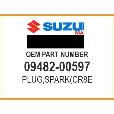 Suzuki PLUG,SPARKCR8E 09482-00597 OEM NEW