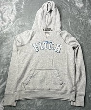 Abercrombie Fitch Hoodie Women Size Large Sweater Grey Y2K