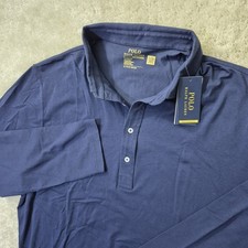 Polo Ralph Lauren Polo Shirt Mens XL Blue Cotton Stretch Golf Preppy Casual USA