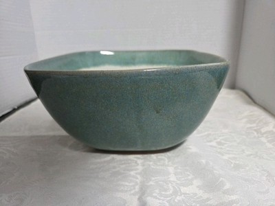 Glidden MGM #17 Speckled Blue Green Pottery 8'' Square Bowl