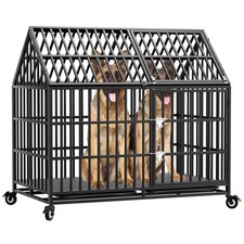 50 inch Indestructible Heavy Duty Dog Crate Cage Kennel for Large Giant Dogs