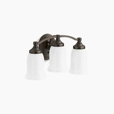 Kohler Bancroft K-11423-BZL 3-Light Wall Sconce Bronze Frosted Glass