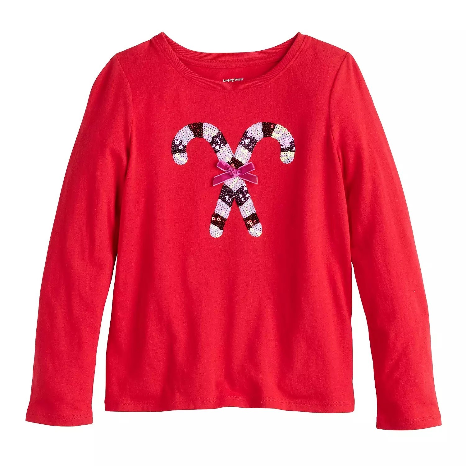 New 2pc Jumping Beans Red Candy Cane Shirt & Leggings Holiday Outfit Size 4 NWT