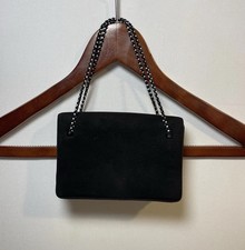 Vintage Judith Leiber Suede Bag w/Crystal Straps