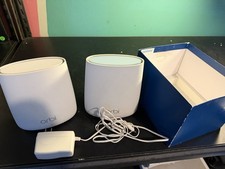 NETGEAR Orbi RBR20 Router  RBS20 Satellite WiFi Mesh System - Tri-Band AC3000