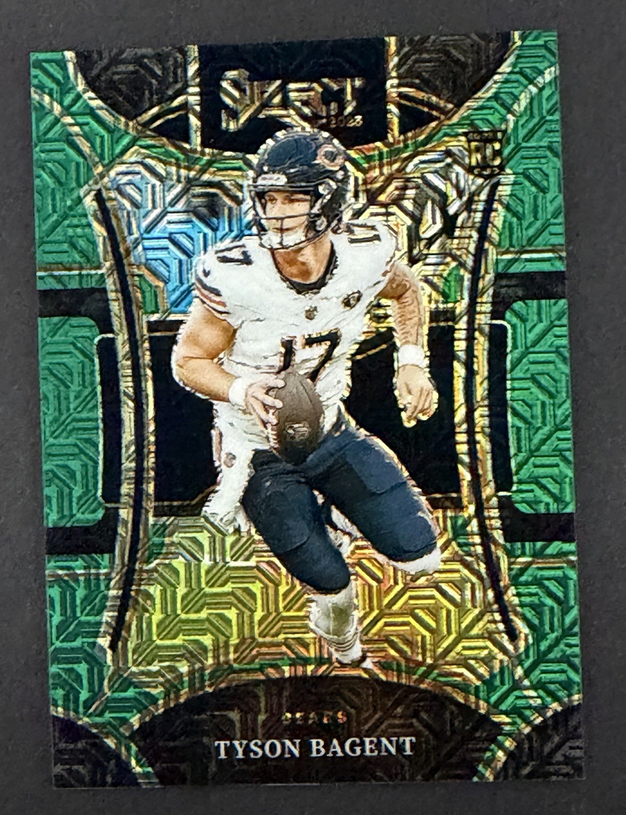 Tyson Bagent 2023 Panini Select #416 Green Prizm Rookie Card RC /5 Bears