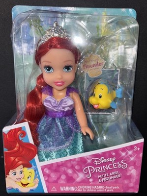 2016 My First Disney Princess Petite Ariel 6'' Doll & Flounder The Little Mermaid