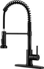 Matte Black Kitchen Faucet With Pull Down Sprayer High Arc Sink Faucet For Home