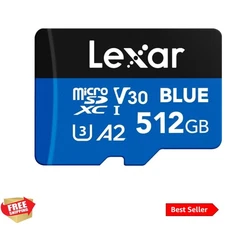 High-Speed 512GB Micro SD Card with SD Adapter - Ideal for Action Cameras & More