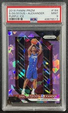 SHAI GILGEOUS-ALEXANDER PSA 9 2018 PANINI PRIZM 184 ROOKIE PURPLE ICE RC 129/149