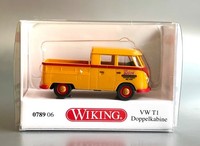Vw T1 Doppelkabine - BöLling - Narzissengelb / Rot - Wiking 078906 1:87 Neu