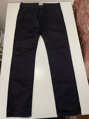 Edwin 55 Chino Selvage Hose Herren W32 L33 blau gerades Bein Regular Fit