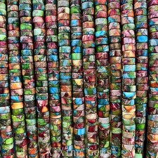 3x6mm Colourful Natural Sediment Jasper Heishi Spacer Beads for Jewelry Making