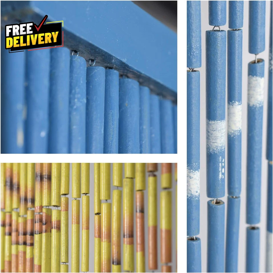 Cuentas de bambú para puerta de cortina de bambú Sol y Luna cuentas para puerta de bambú...... Foto 4 de 4