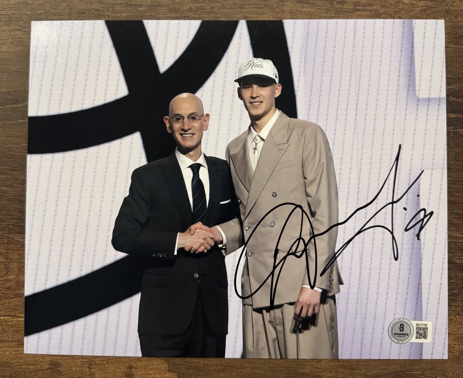 EGOR DEMIN Signed Autographed Brooklyn Nets Basketball 8x10 Photo Rookie BAS COA 