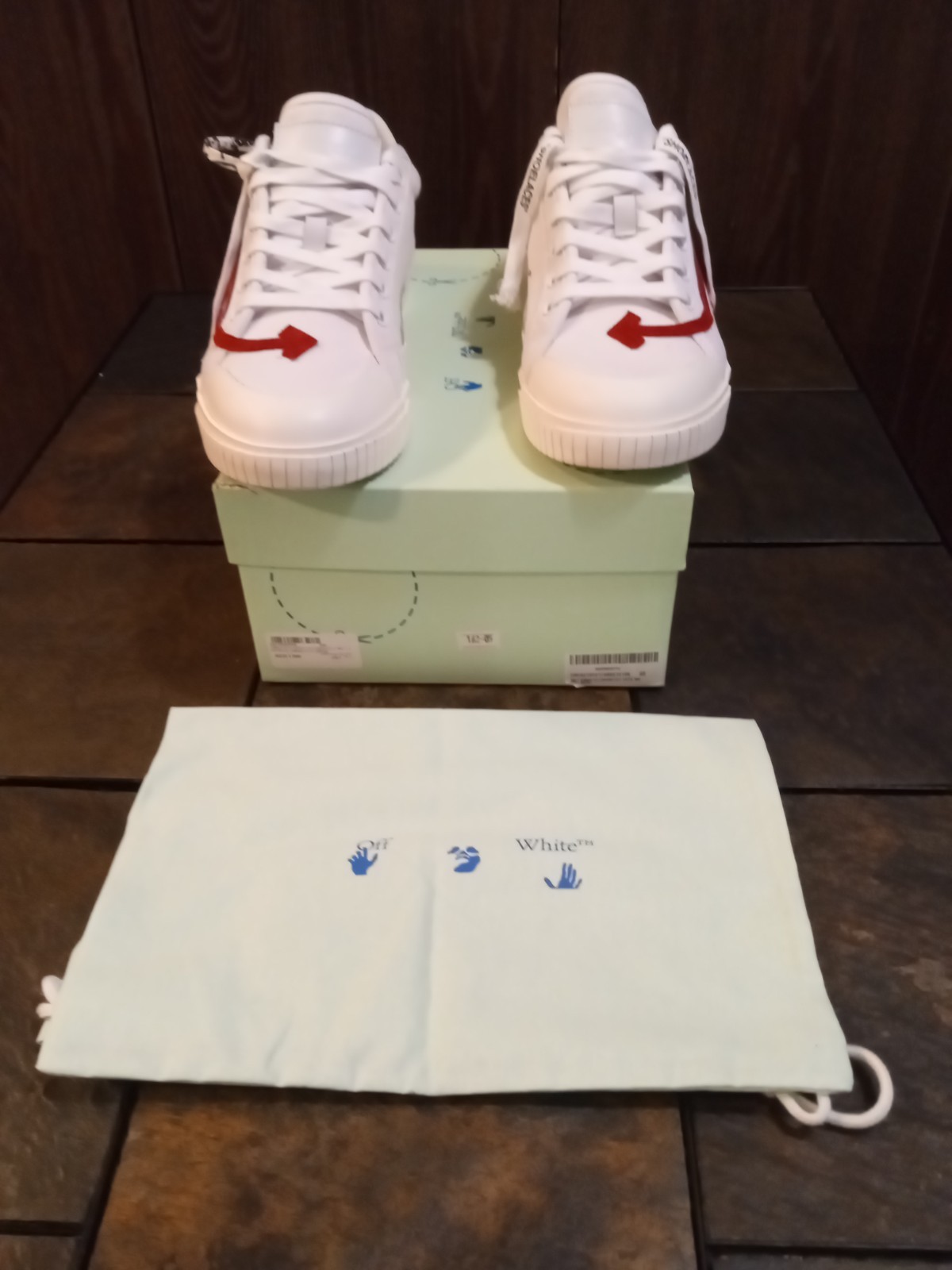 Off-White Arrow Vulcanized Low "Rare" White-Red size 9 (42)