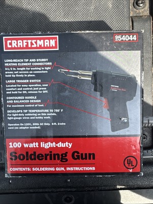 Sears Craftsman Nos 100watt Soldering Gun 54044 New In Box Rare Long Reach Tip