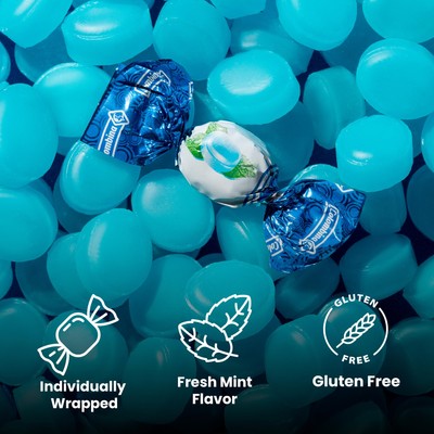 660 Count Blue Mint Sugar Candy Individually Wrapped Breath