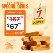 JUMBO yak DOG CHEWS 3lbs - Natural & Long Lasting Himalayan Cheese Dog Treats