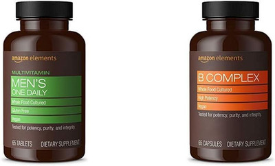 Men'S One Daily Multivitamin (65 Tablets) and  B Complex (65 Capsules)