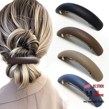3.8" Hair Barrette - Not Easy to Break - French Matte Curved Multicolor