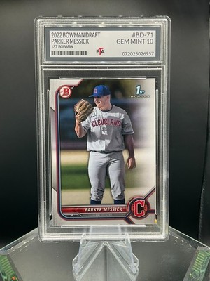 2022 Bowman Draft BD-71 Parker Messick Very 1st BOWMAN Graded GEM MINT PTA 10 