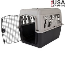 Hard-Side Plastic Pet Kennel Dog Carrier Safe Easy Assemble Secure Ventilation