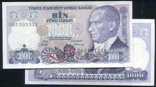 Turkey  P196, 1000-LIRA, 1970   UNC