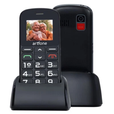 MARKENLOS Artfone Seniorenhandy ohne Vertrag Dual SIM | Rentner Handy | SOS große Tasten