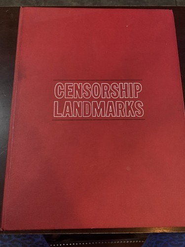 CENSORSHIP LANDMARKS Edward De Grazia - hardcover book ex-library copy, used - 第 1/7 張圖片