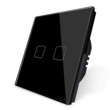 Luxury Glass Panel Touch LED Light Switch: ON/OFF  two way switches