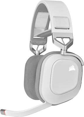 Corsair HS80 RGB WIRELESS Premium-Gaming-Headset mit Dolby Atmos Audio Weiß