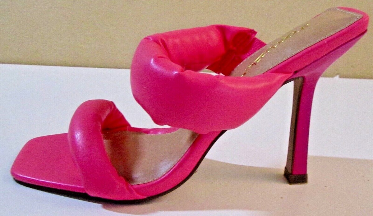 SHOEDAZZLE WOMEN'S TURNED UP DRESS SANDALS HOT PINK US SIZE 7 NEW IN BOX!!