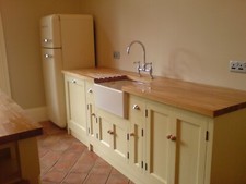 Handmade Solid Wood Painted Kitchen Unit | Bespoke Belfast Sink & Drawer Cabinet
