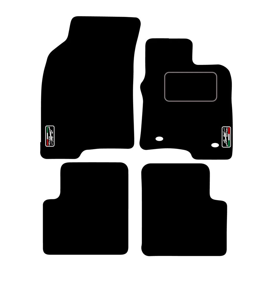 Tailored Carpet Car Floor Mats to fit Fiat Panda 2012to 2015 Logos 2 Oval Clips - Image 2 of 4