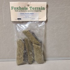 Wargaming Terrain: 15mm Trench Angles 4pc- 4in Long at Widest. RESIN