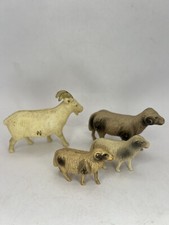 Vintage Celluloid Bighorn Sheep Ram Blow Mold Hand Painted Figurine
