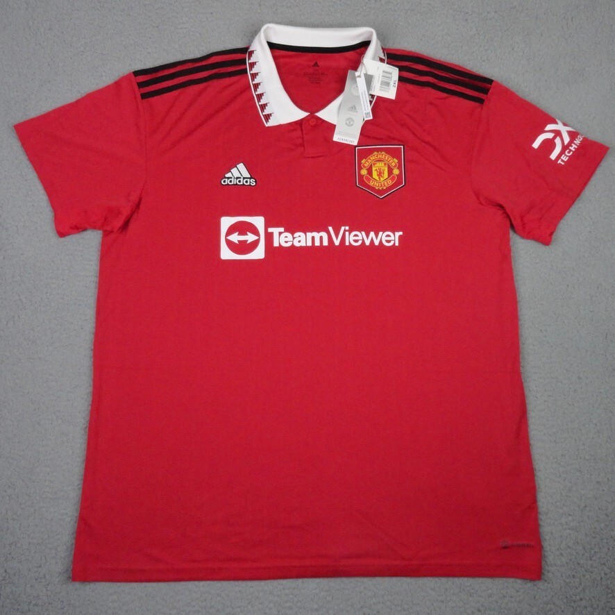 Manchester United FC Jersey Mens XXL 2XL Red Adidas 22/23