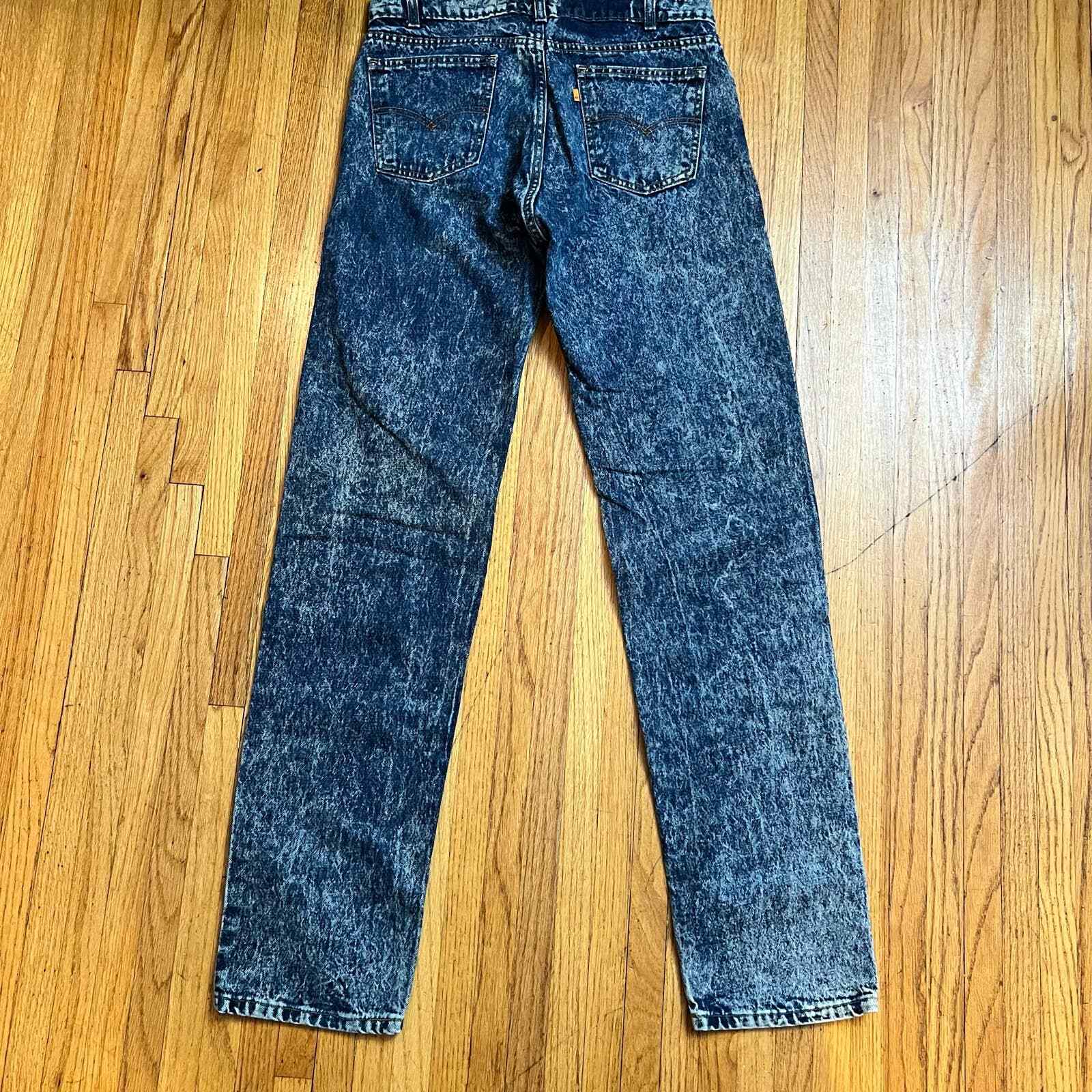 Levis Vintage Jeans Mens 34 X 36 Acid Wash Orange Tab… Gem