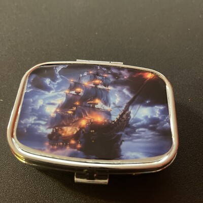 Pirate ship Trinket Or Pill Box