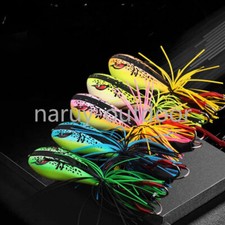 5PCS Swimbait Wobblers Hard Frog Snakehead Minnow Popper Fishing Lure Bass Pike