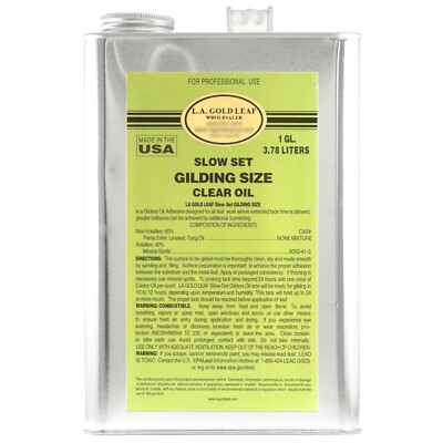L.A. GOLD LEAF - Slow Set Gilding Size Clear Oil ( Bulk  Sale ! )