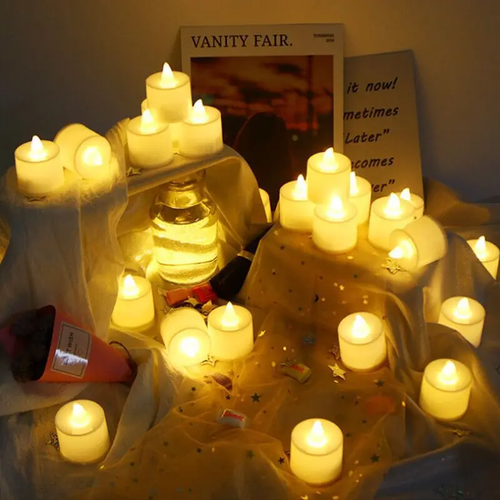 24PCS Flameless LED Tea Lights Candles Flickering Battery Operated Wedding Xmas - Picture 3 of 18